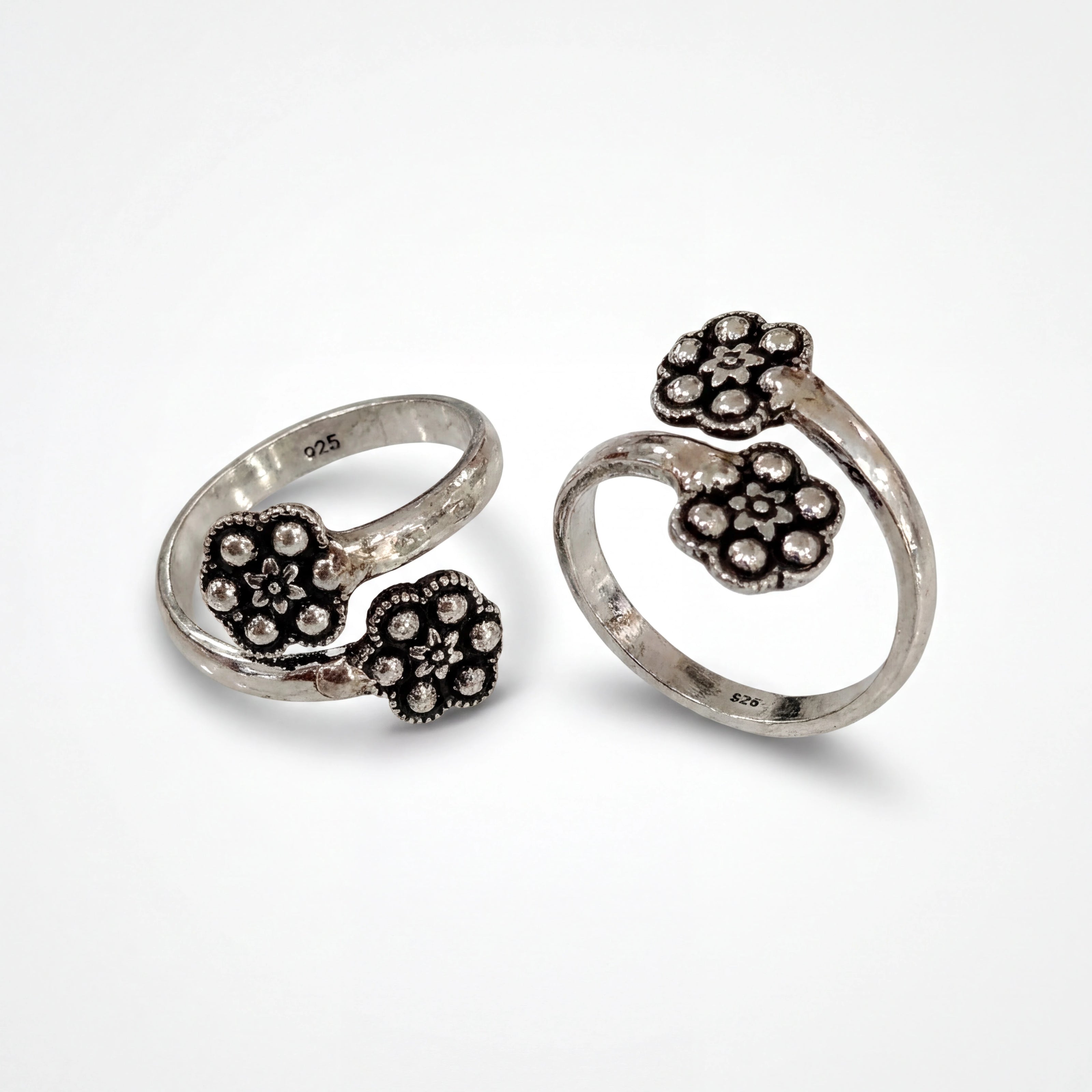 Floral Wrap Toe Rings