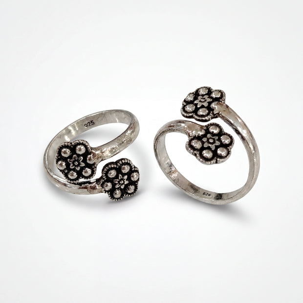 Floral Wrap Toe Rings