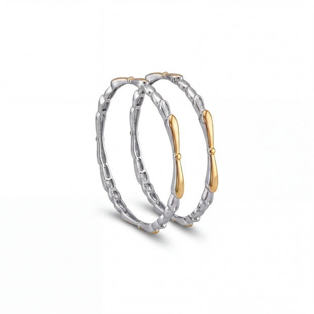 Two-Tone Textured Bangles