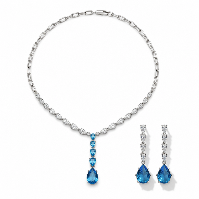 Aqua Teardrop Set