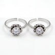 CZ Floral Toe Rings
