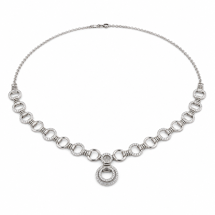 CZ Circle Link Set