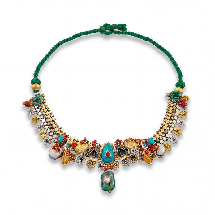 Elephant Gemstone Choker