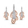Two-Tone CZ Pendant Set