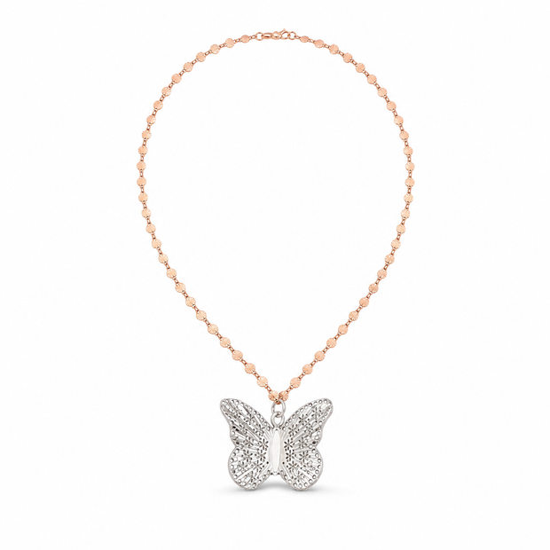 Butterfly Disc Necklace