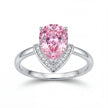 Pink Pear Halo Ring