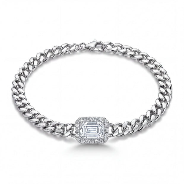Emerald Cut Chain Bracelet