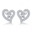 Open-Heart Sparkle Studs