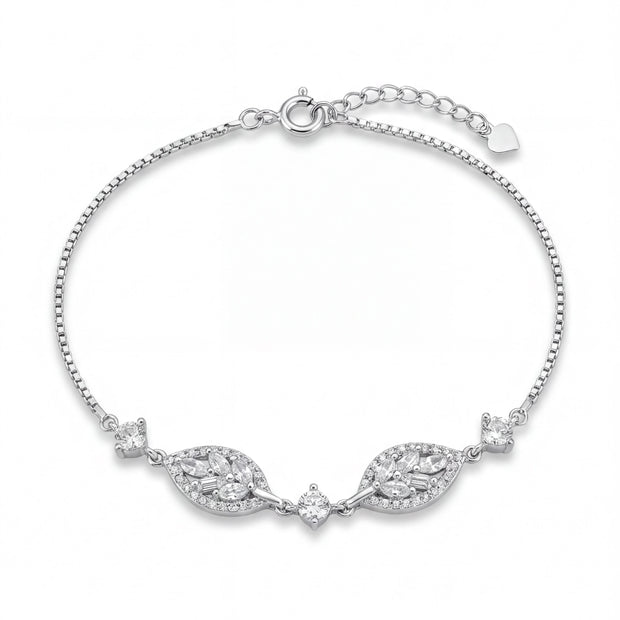 CZ Leaf Bracelet