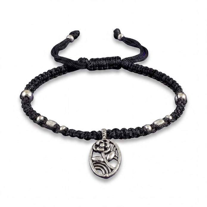 Floral Cord Anklet