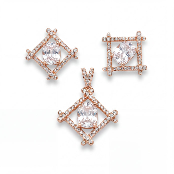 Radiant CZ Geometric Set