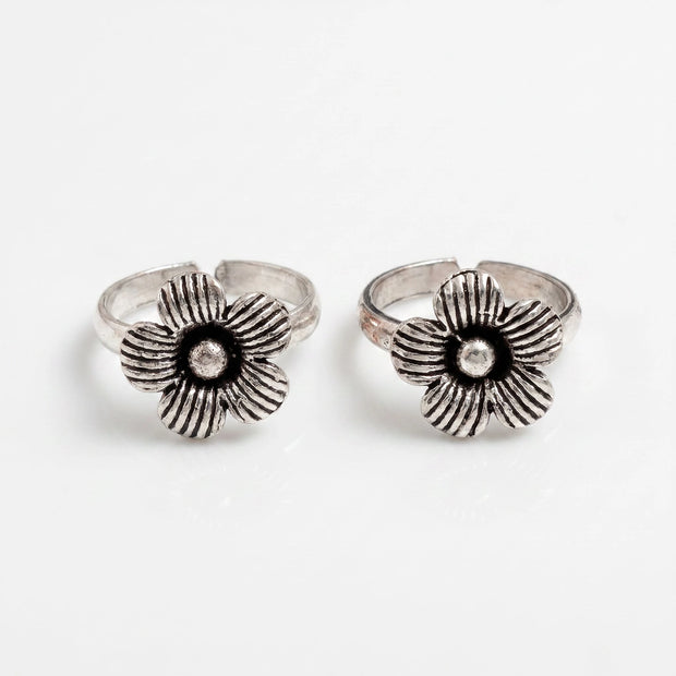 Floral Toe Rings