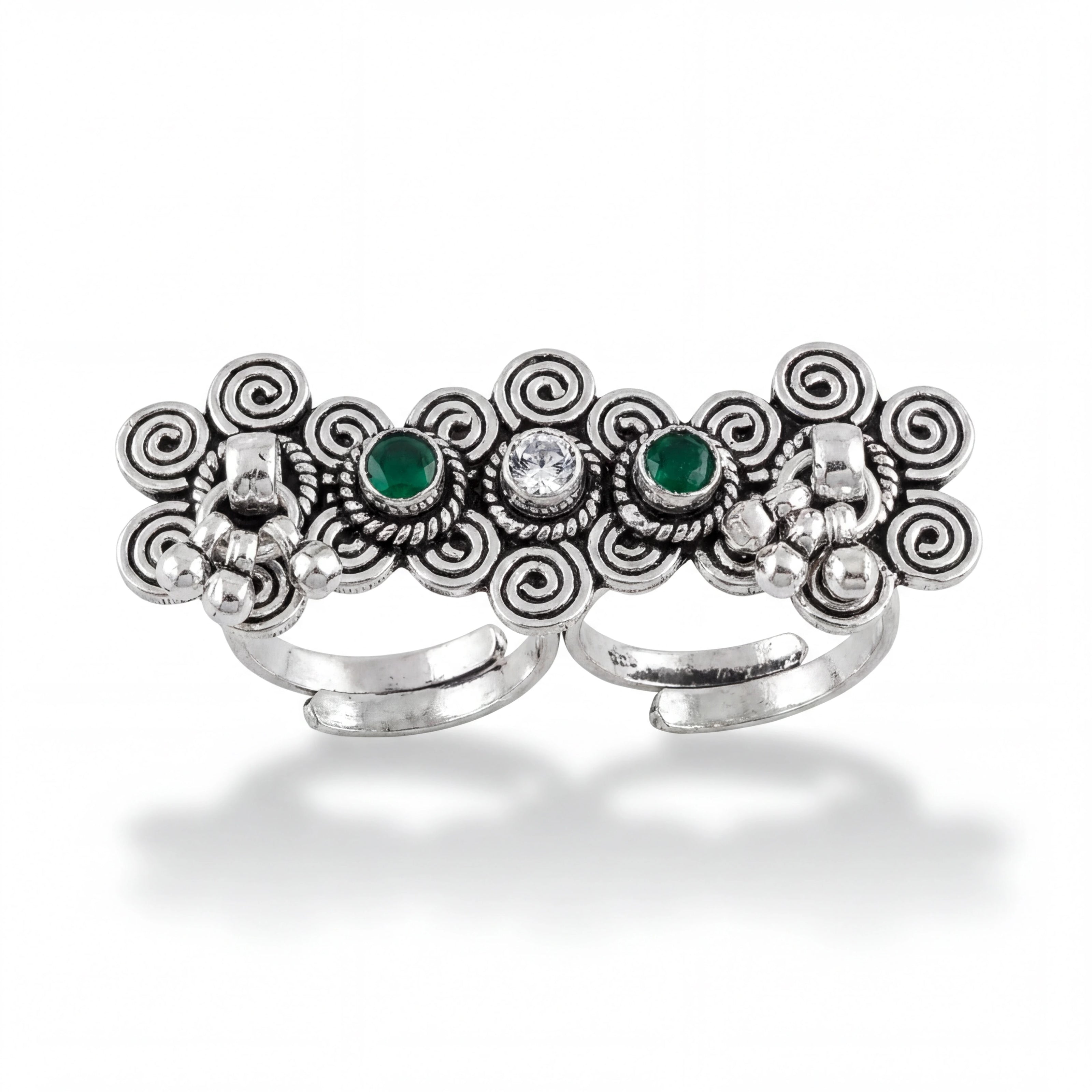 Vintage Scroll Double Ring