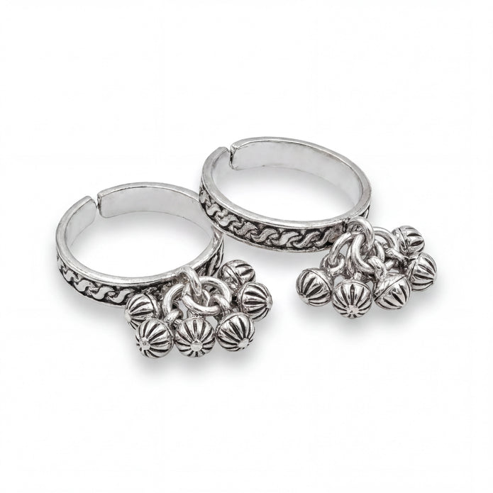 Ghungroo Charm Toe Rings