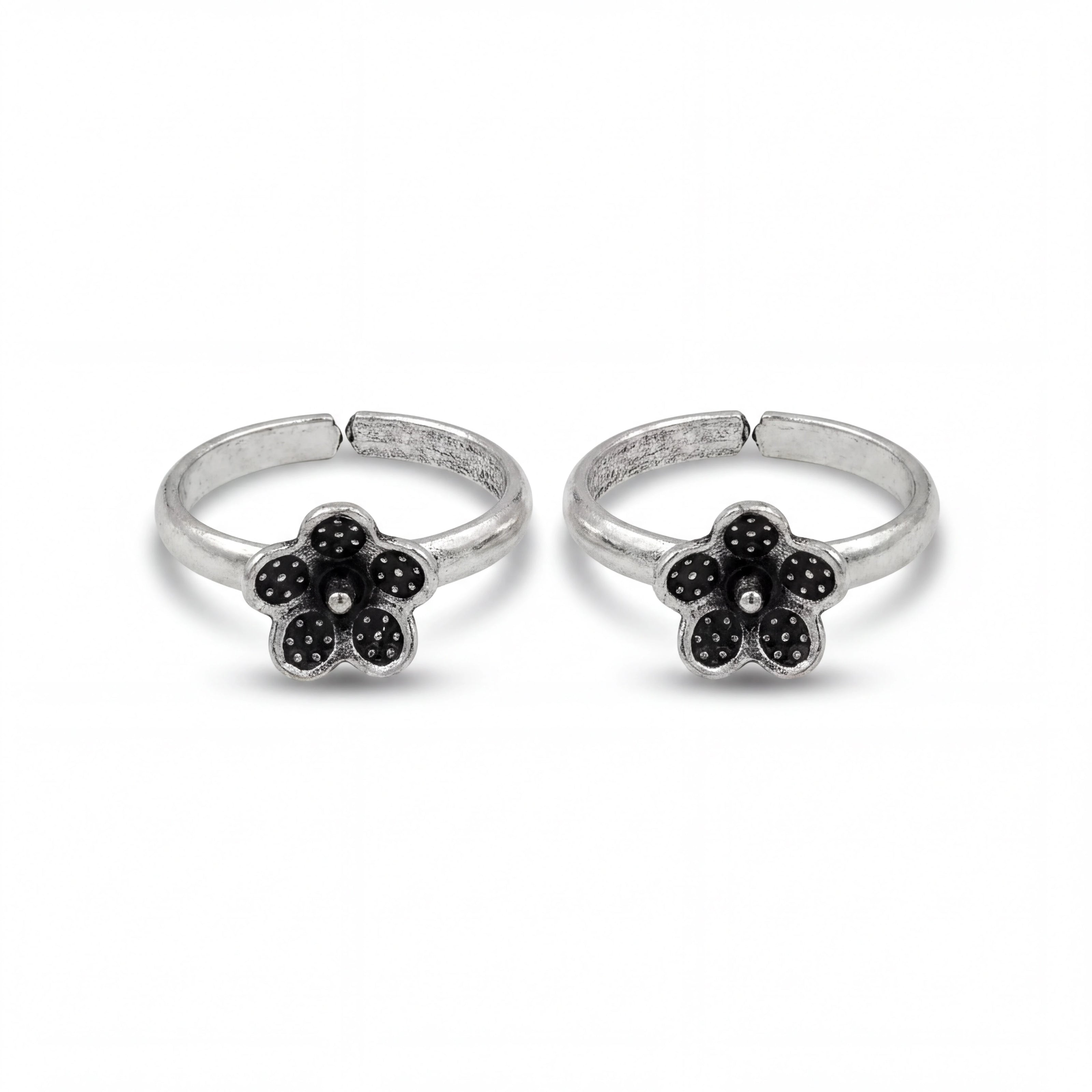 Floral Charm Toe Rings