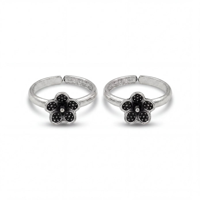 Floral Charm Toe Rings