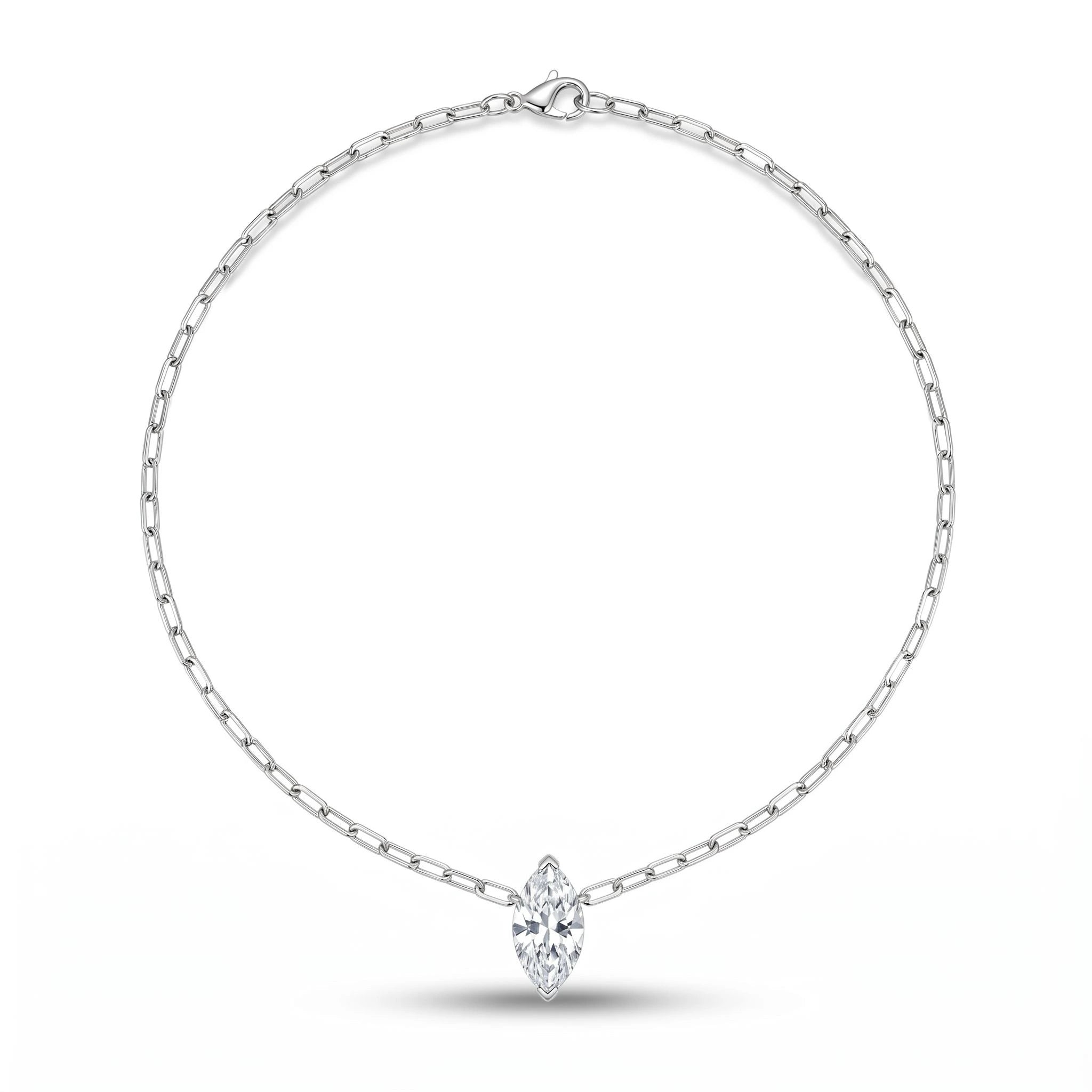 Marquise Paperclip Necklace