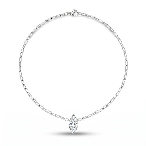 Marquise Paperclip Necklace