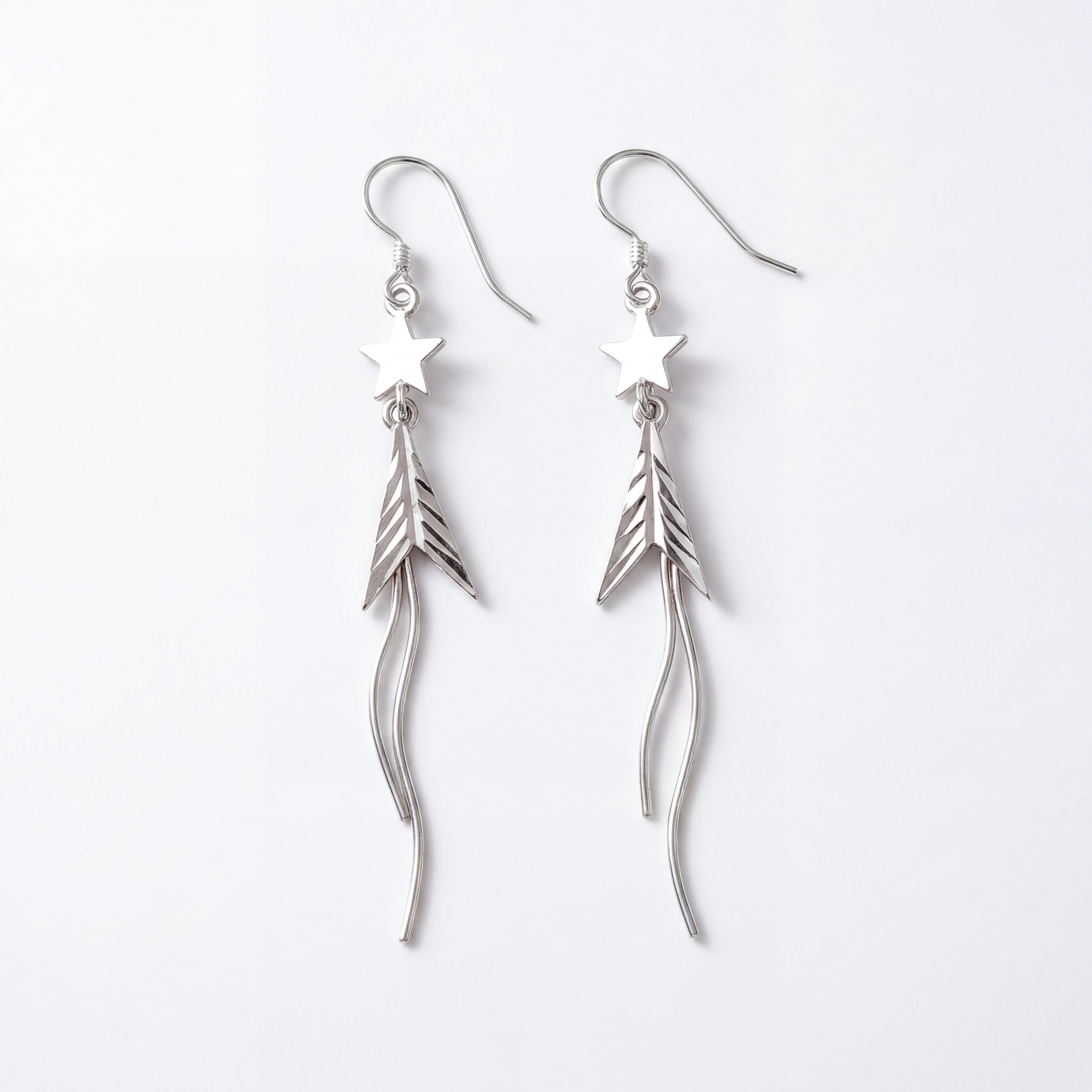 Star Arrow Drop Earrings