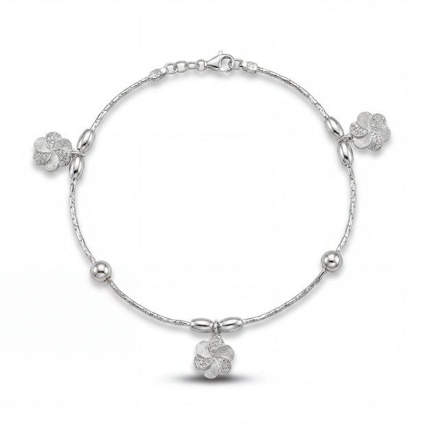 Floral Charm Anklet