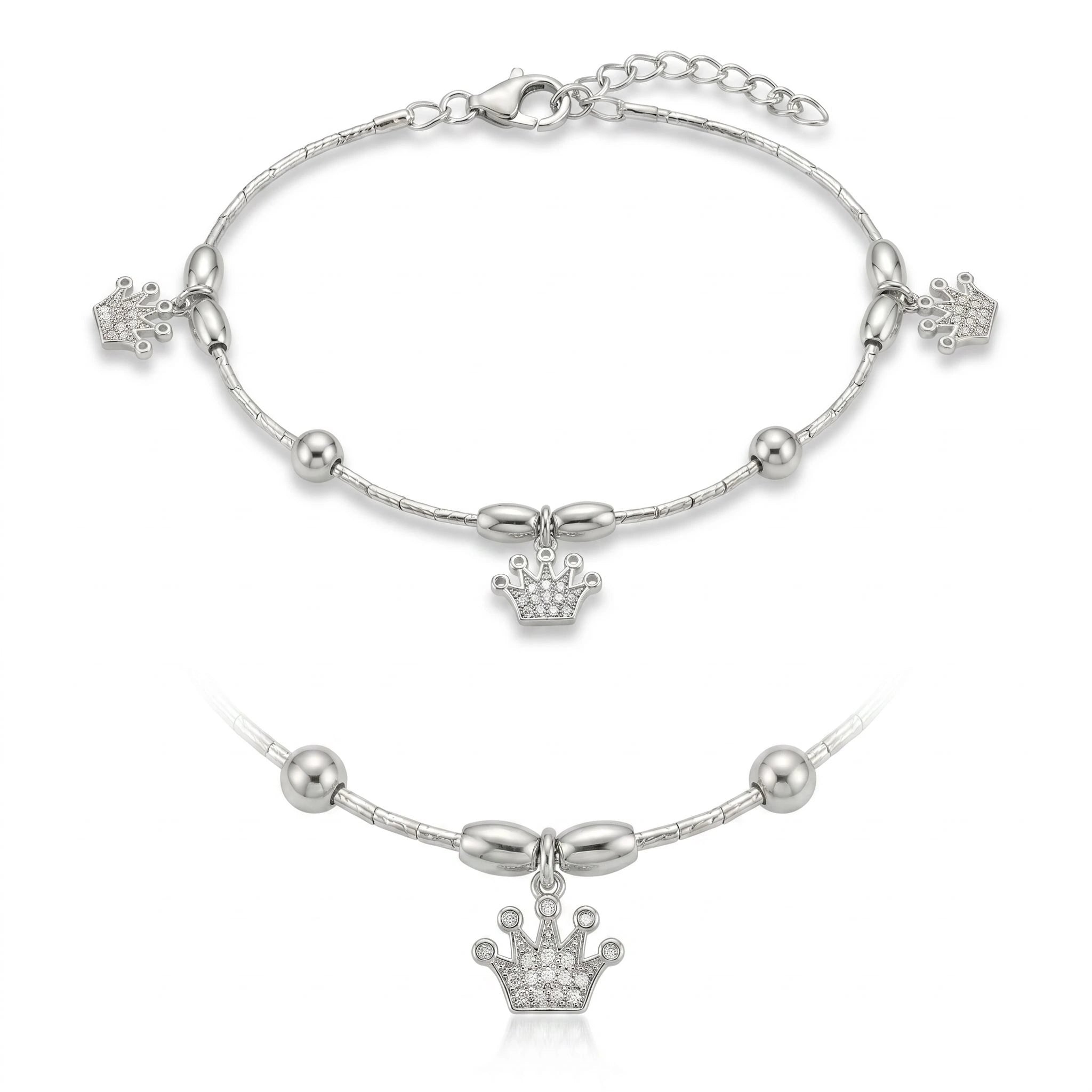 Crown Charm Anklet