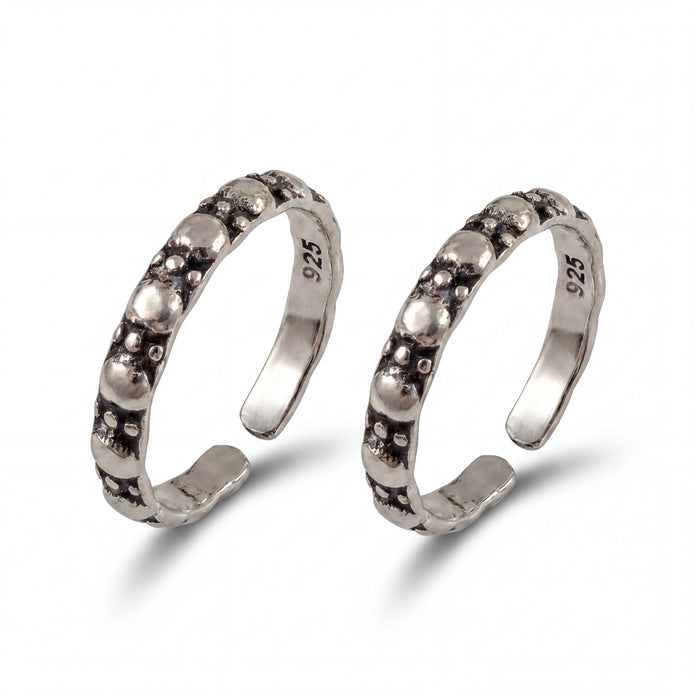 Textured Bead Toe Rings