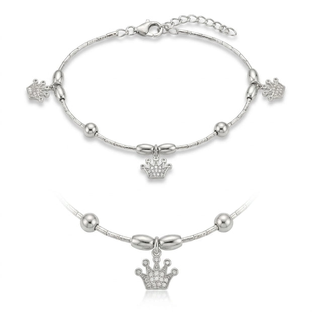 Crown Charm Anklet