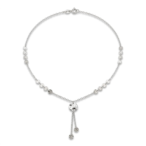 Hammered Disc Lariat