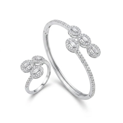 Triple Halo CZ Set