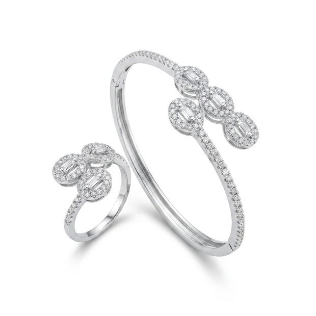 Triple Halo CZ Set