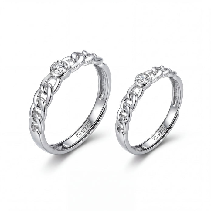 Chain Link CZ Ring