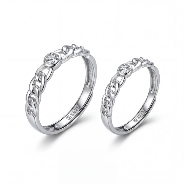 Chain Link CZ Ring