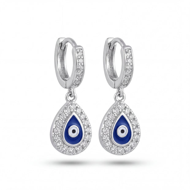 Evil Eye Teardrop Earrings