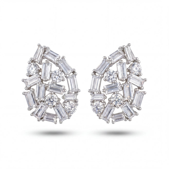 CZ Teardrop Studs