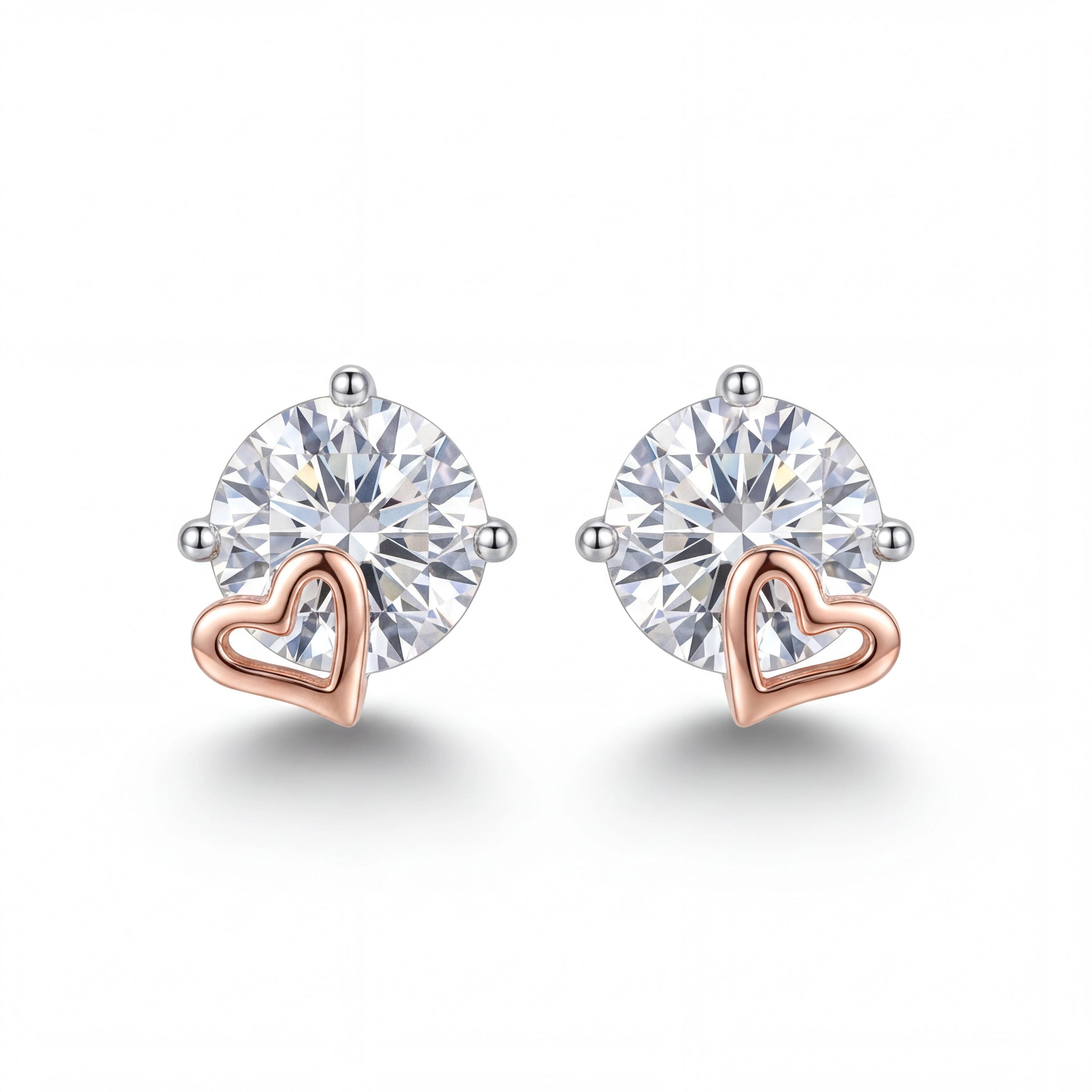CZ Heart Studs