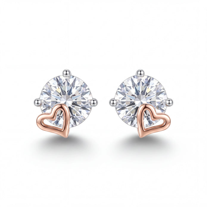 CZ Heart Studs