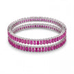 Pink Baguette Tennis Bangles