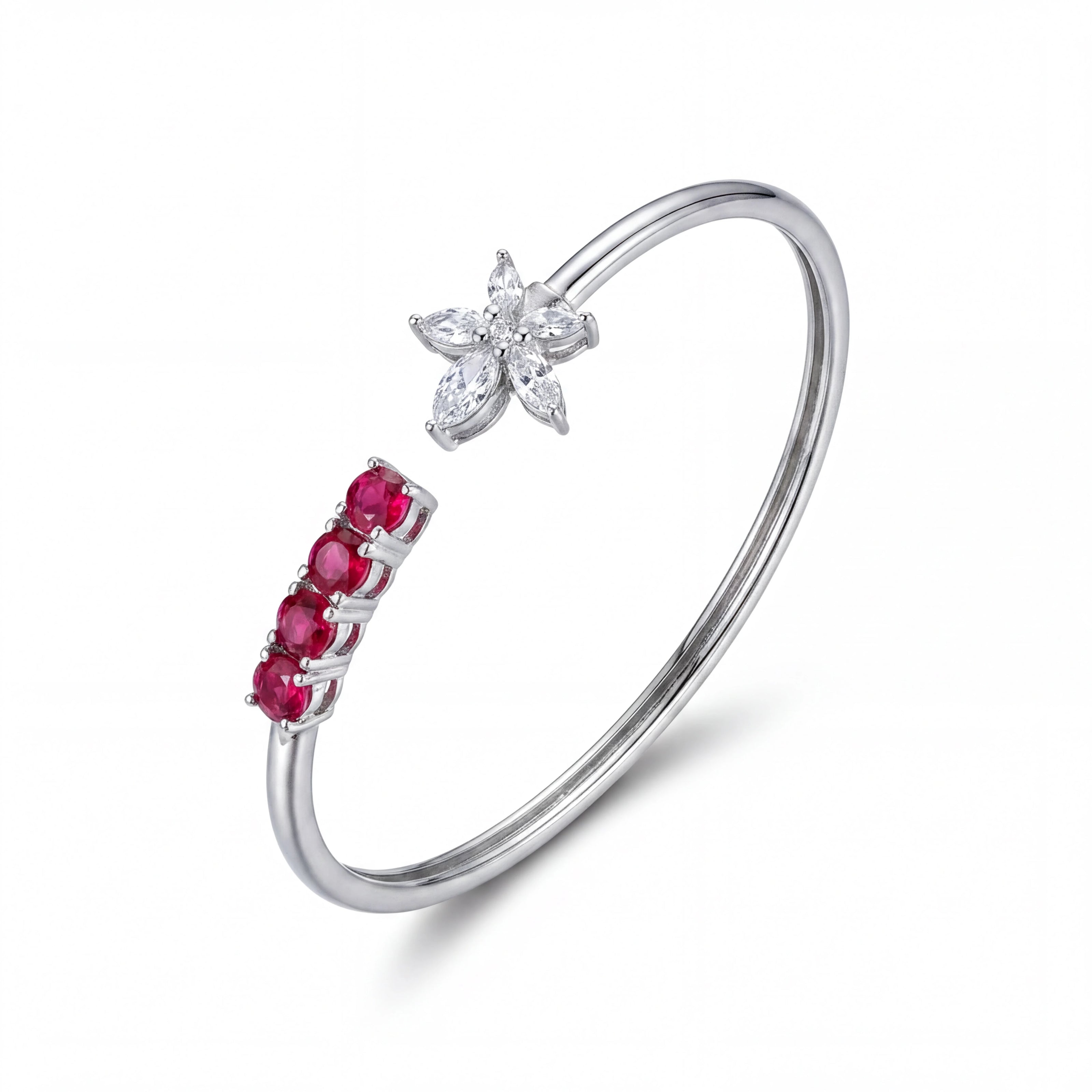 Floral Ruby Bangle