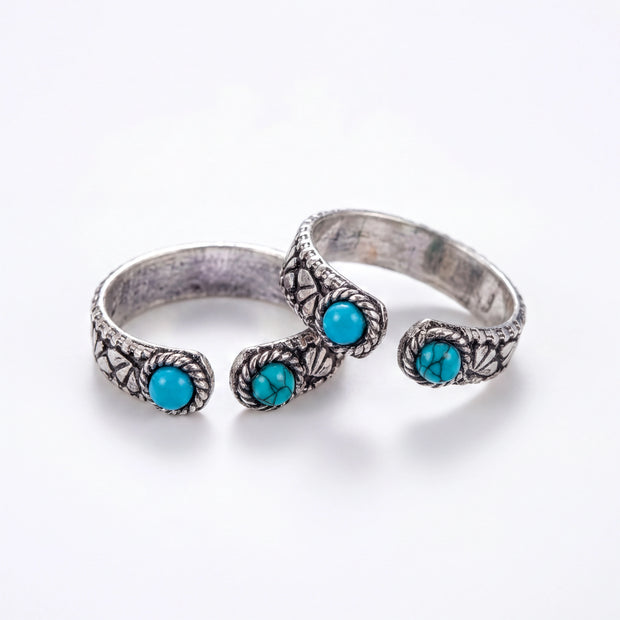 Turquoise Vintage Toe Rings