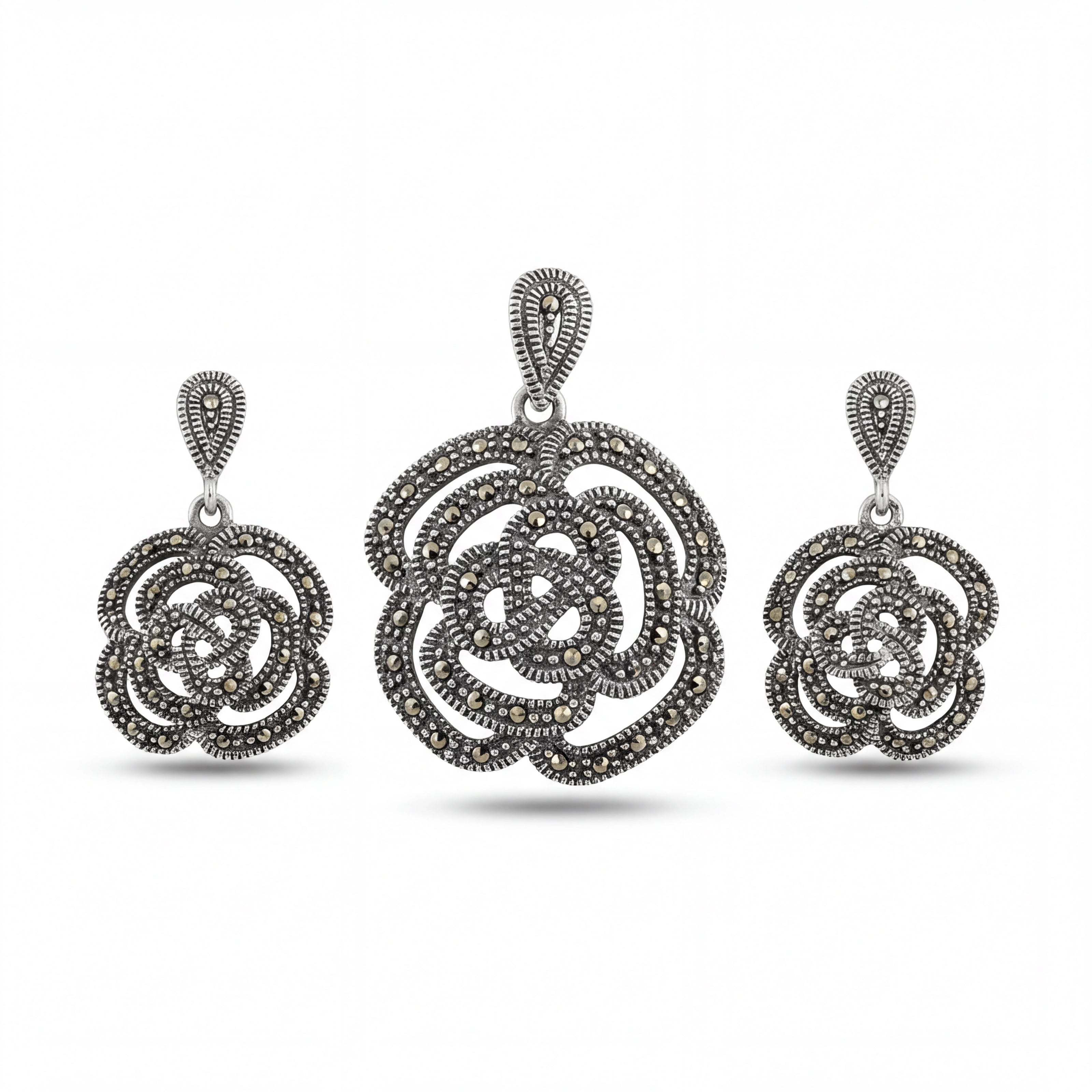 Marcasite Floral Set