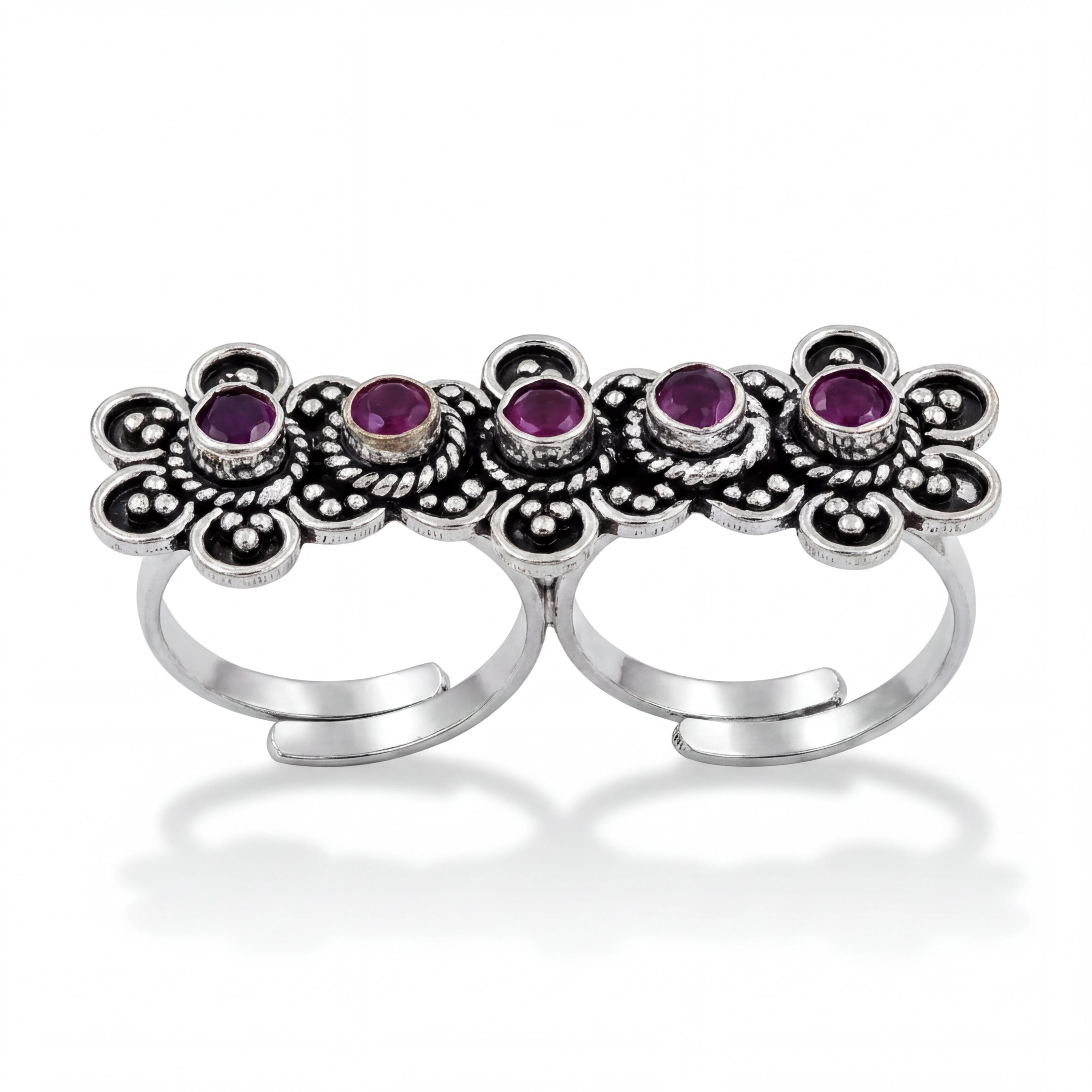 Vintage Floral Duo Ring
