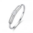 Square CZ Bypass Bangle