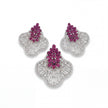 Ruby Fan Pendant Set
