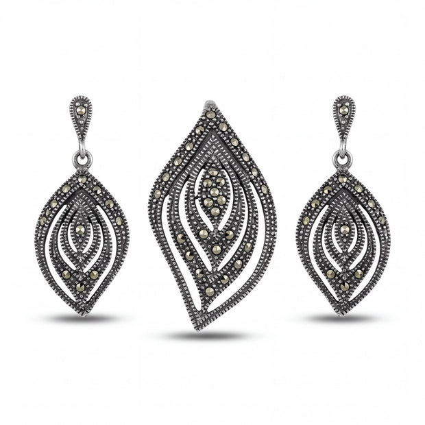 Marcasite Leaf Set