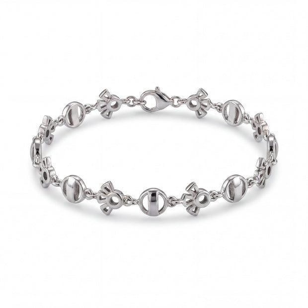 Bow Orb Link Bracelet
