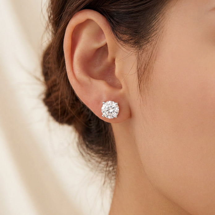 CZ Solitaire Studs — 2