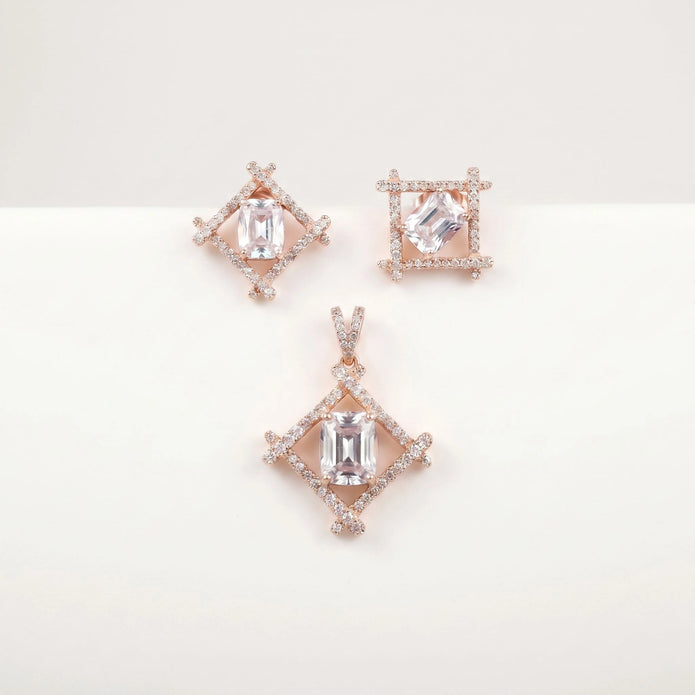 Radiant CZ Geometric Set — 2