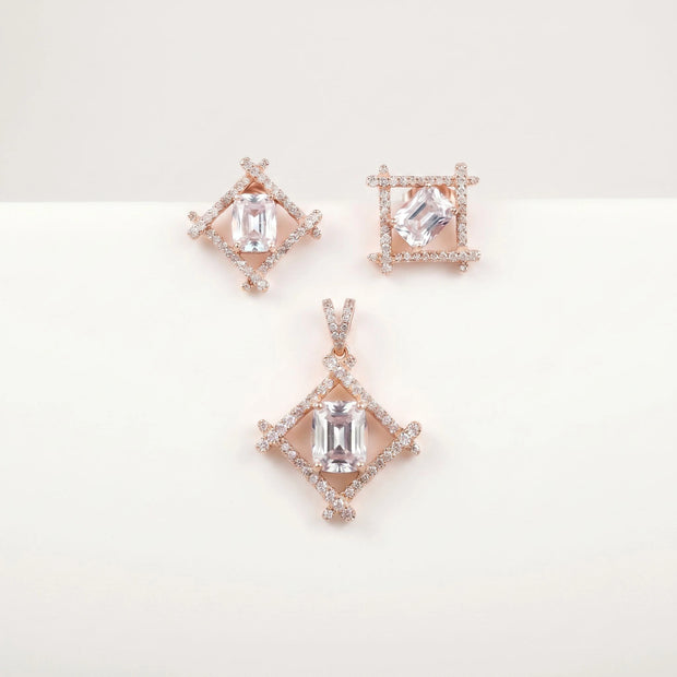 Radiant CZ Geometric Set — 2