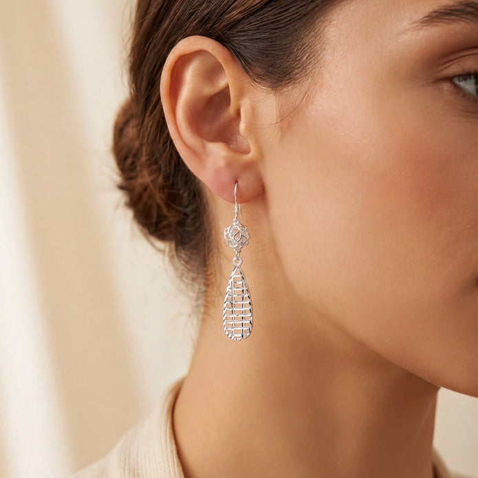 Filigree Basketweave Drops — 2