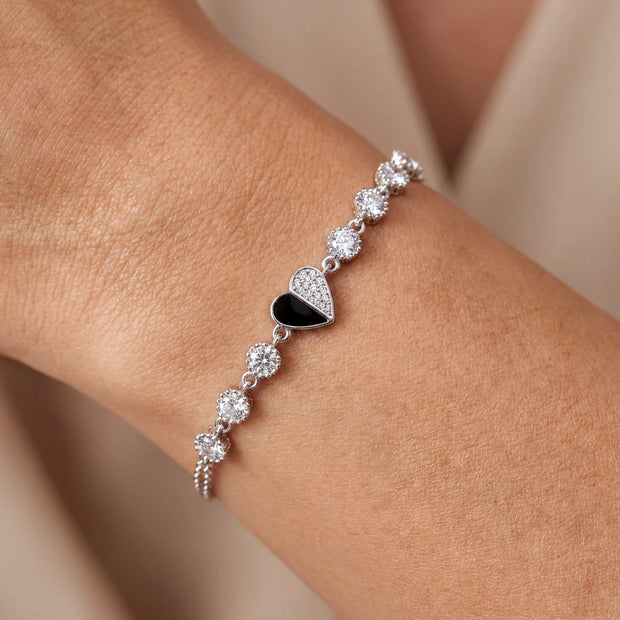 Black Heart Sparkle Bracelet — 2
